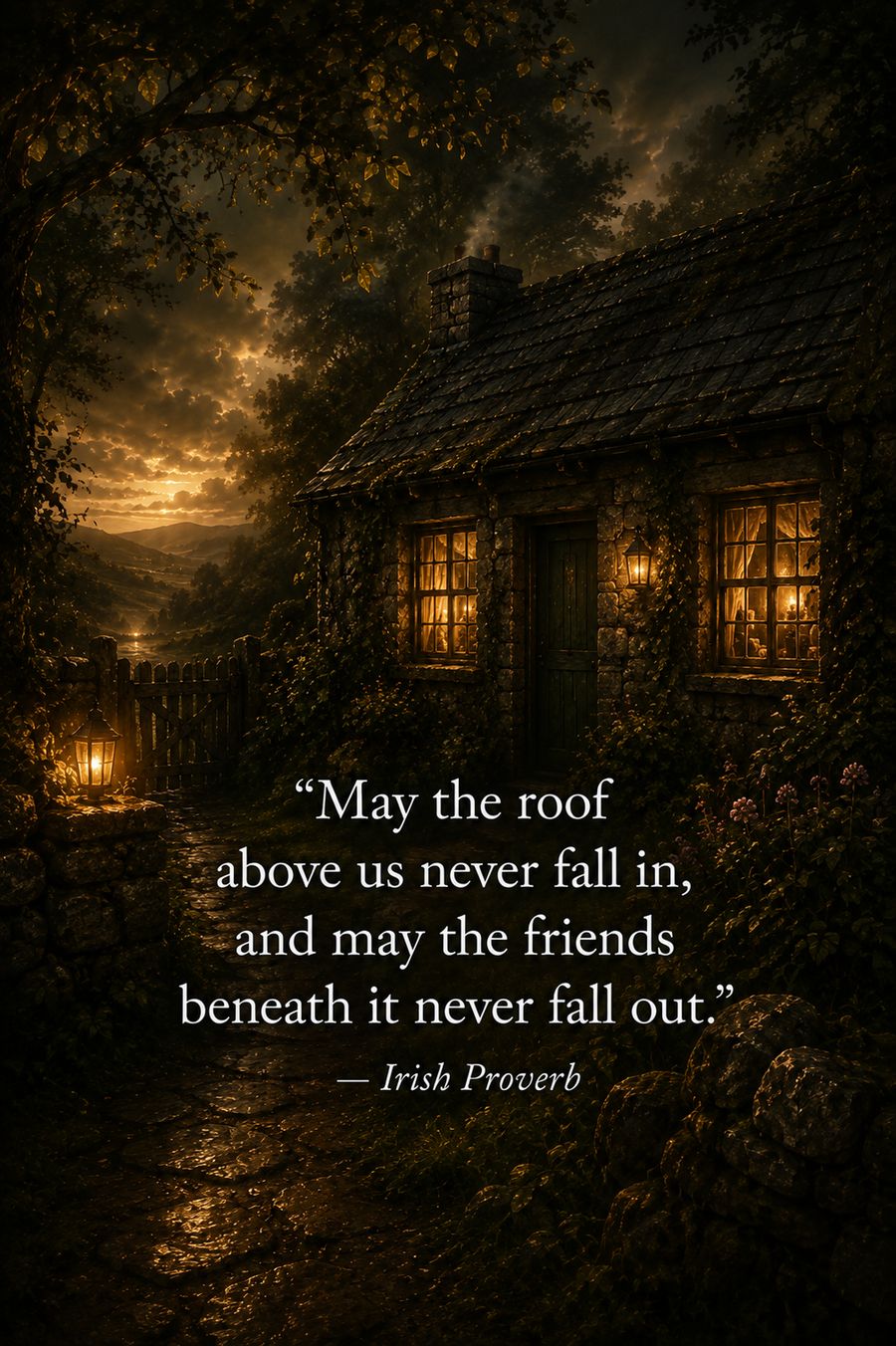 Irish blessing about home and friendship