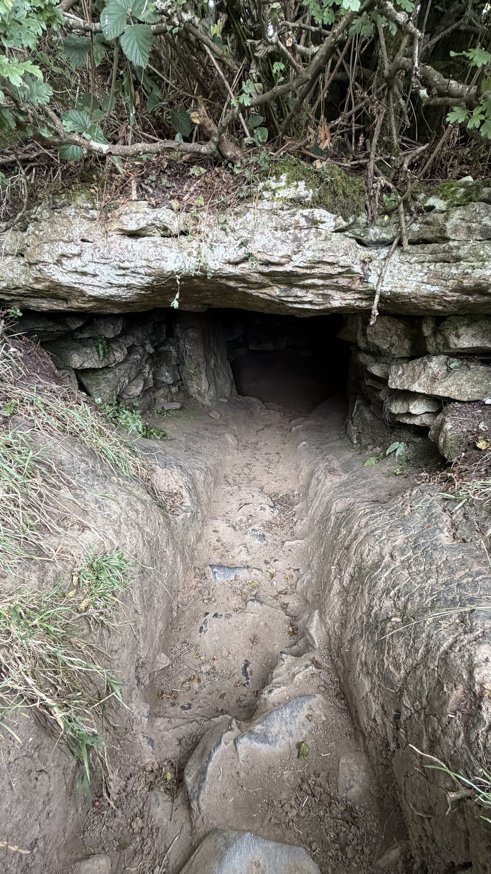 Entrada excavada en la roca de la cueva de Oweynagat